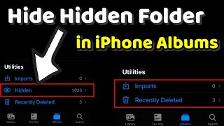 How to hide Hidden Folder From iPhone albums  How to Show or Hide the Hidden Photo Album on iOS 14 [upl. by Allerie969]