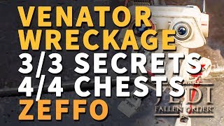 Venator Wreckage Chests and Secrets All Locations Zeffo Star Wars Jedi Fallen Order [upl. by Noied]