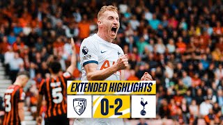 AFC BOURNEMOUTH 02 TOTTENHAM HOTSPUR  PREMIER LEAGUE EXTENDED HIGHLIGHTS [upl. by Devitt978]