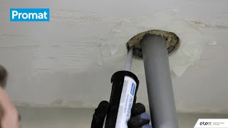 Installatie  Promat® PROMASEAL®AG opschuimende kit  massieve vloer [upl. by Sabanrab]