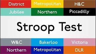 London Underground Stroop Test [upl. by Minier]