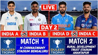 Duleep Trophy 2024 Day 2 Live India A vs India B Live  India C vs India D Live Scores amp Commentary [upl. by Annnora]