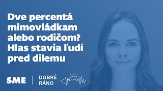 Dobré ránoDve percentá mimovládkam alebo rodičom Hlas stavia ľudí pred dilemu 9112023 [upl. by Marcin]