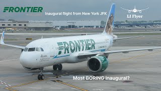 Flying on the inaugural Frontier Airlines flight from New York JFK Airport [upl. by Alessandra]