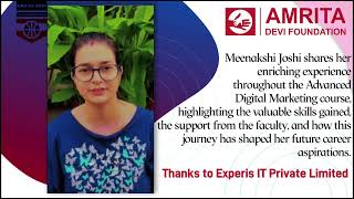 Meenakshi Joshi’s Insights  Advanced Digital Marketing 4th Batch  Sponsored by Experis IT Pvt Ltd [upl. by Meisel506]