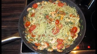 Scampi Spaghetti mit Tomaten  honeyfarmde [upl. by Jewelle]