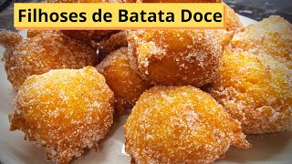 FILHOSES de BATATA DOCE  Receita Portuguesa [upl. by Gnurt]