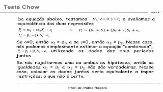 Aula 5  Trabalhando com Variáveis Dummies Teste Chow [upl. by Lyudmila]