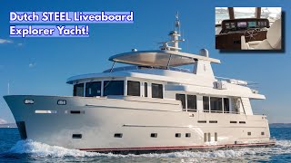 BRAND NEW DutchBuilt STEEL Liveboard Explorer Yacht  MY Felis [upl. by Zsamot6]