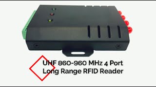 UHF 860960 MHz 4 Port Long Range RFID Reader 216027 [upl. by Masterson]