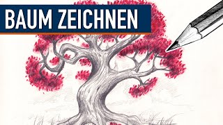 Baum Zeichnen 🌳 Komplette Anleitung für eine Baum Zeichnung mit Tipps  DrawTut [upl. by Luzader420]