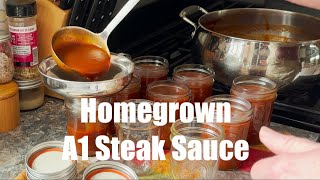 Homegrown A1 Inspired Steak Sauce canning homesteading garden [upl. by Ocirderf]