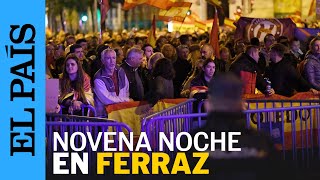 FERRAZ  Novena noche de protestas contra Sánchez por la amnistía ante la investidura  EL PAÍS [upl. by Ferretti]