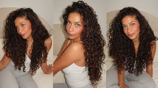 2024 LONG CURLY HAIR ROUTINE  DETAILED [upl. by Bernadina]