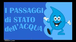 I PASSAGGI DI STATO DELL ACQUA Scienze classe 2° Scuola Primaria [upl. by Neenahs]