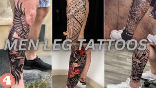 Tattoo Ideas  Leg Tattoo Design Ideas for Men part4 [upl. by Veleda]