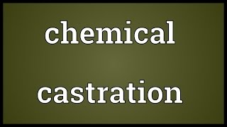 Chemical castration Meaning [upl. by Erehpotsirhc220]