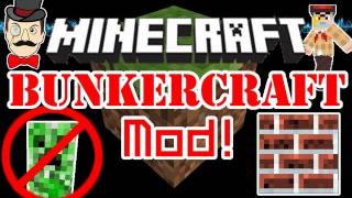 Minecraft Mods  BUNKERCRAFT Mod Indestructible Explosion Proof House Sandbags amp Glass [upl. by Plerre316]