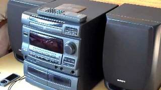 Aiwa NSXV10 Compact Stereo System ReviewLook [upl. by Gomar]