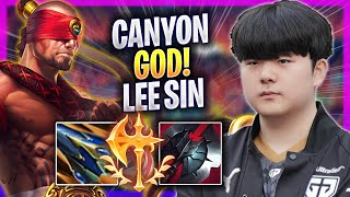 CANYON IS A GOD WITH LEE SIN  GEN Canyon Plays Lee Sin JUNGLE vs Poppy  Season 2024 [upl. by Esinnej]