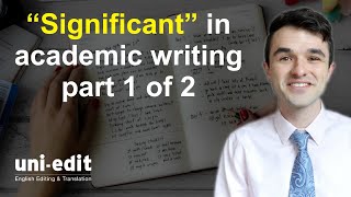 SIGNIFICANT in academic writing SIGNIFICANT meaning SIGNIFICANT definition  Part 1 of 2 [upl. by Eirellav]