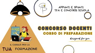 Concorso Docenti  Presentazione corso di preparazione [upl. by Goodrow]