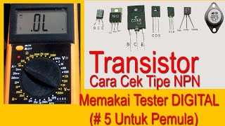 Transistor 5 Mengukur Transistor NPN Pakai Tester Digital Untuk Pemula [upl. by Ayerf]