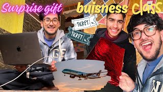 Surprising my brother with a business class ticket😍😍 First time in plane ✈️ [upl. by Gilbert]