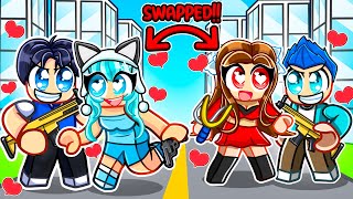 I SWAPPED GIRLFRIENDS With My BESTFRIEND For 24 Hours In Roblox RIVALS [upl. by Honniball]