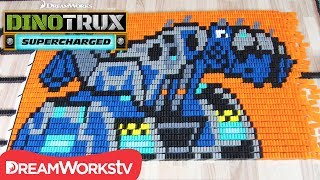 Dinotrux Supercharged in 26000 Dominoes  DINOTRUX SUPERCHARGED [upl. by Heyward]