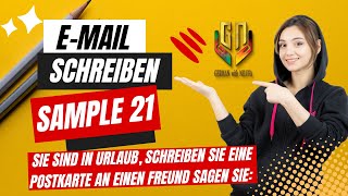 How to Write a Postcard in German for Beginners  Informal Email 9 [upl. by Truk]