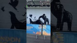 Banksy animalthemed art collection pops up around London 🦍🐒🐘🐐 streetart [upl. by Wearing]