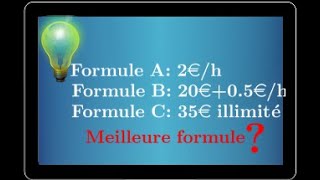 Cours ♦ Fonction affine • Cas classique • Trouver le meilleur abonnement ♦ Troisième [upl. by Olraced]