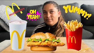 ASMR MCDONALDS FIRST TIME TRYING EU MCCRISPY MEAL [upl. by Feodor]