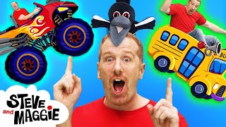 Best of Steve and Maggie  Halloween Monster Truck Ice Cream Toys for Kids  Wow English TV [upl. by Burroughs]