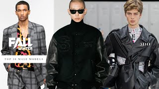 Top 10 Male Models  FW22  Runway Collection [upl. by Skerl]