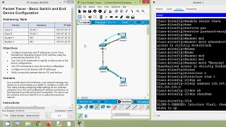 291 Packet Tracer  Basic Switch and End Device Configuration [upl. by Enomor]