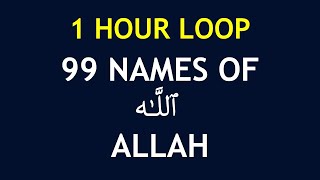 1 HOUR LOOP  99 Names of Allah  Easy to Memorize [upl. by Raychel]