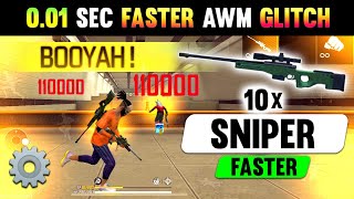 Awm 🔥 Sniper Trick amp Settings 10x Faster 😱  Awm Tips amp Tricks Free Fire  How To Use Awm Gun [upl. by Drais]