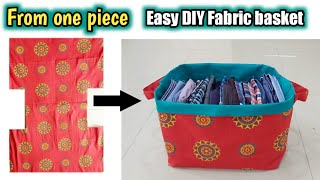 DIY Easy Fabric Basket  3 Types Fabric Storage Box Tutorial sewingtimes [upl. by Esiocnarf]