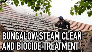 Bungalow Steam Clean And Biocide Treatment  Roof Transformation by RedClean [upl. by Nytsirt]