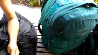 Osprey Fairview 40 vs Airline Carry On Size 9x14x22 [upl. by Anirad602]