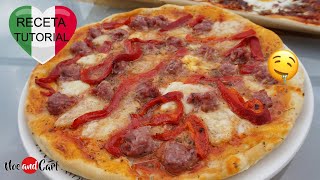 RECETA Pizza Italiana Casera  TUTORIAL paso a paso  Noe and Carl [upl. by Cassandre]