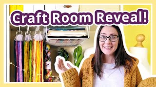 Craft Room Tour  Small UK Craft Room Makeover [upl. by Meeharb]