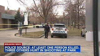 Woman killed 3 others seriously injured in shooting at Chicago park police source says [upl. by Anilorak620]