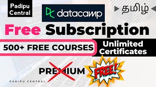 500 Free Online Courses with Certificate 🔥 Get DataCamp Premium Subscription for FREE 🤩 [upl. by Stu]