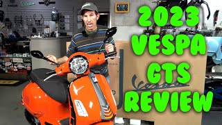 2023 Vespa GTS 300 Super Sport HPE 2 Robots Full Review [upl. by Sewole]