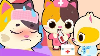 Take Care of Mommy Cat  Sick Song  Nursery Rhymes  Kids Songs  Baby Cartoon  BabyBus [upl. by Ahsiemac]