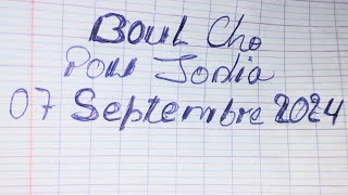 BOUL CHO POU JODIA 07 septembre 2024ðŸ”¥nou fwape yo nan lotto3 chif ðŸ”¥boul saint mois [upl. by Lona450]