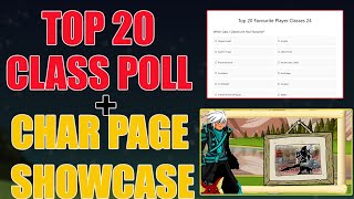 AQW Top 20 Class Poll 2024  And Char Page Showcase January [upl. by Nnyltiac]